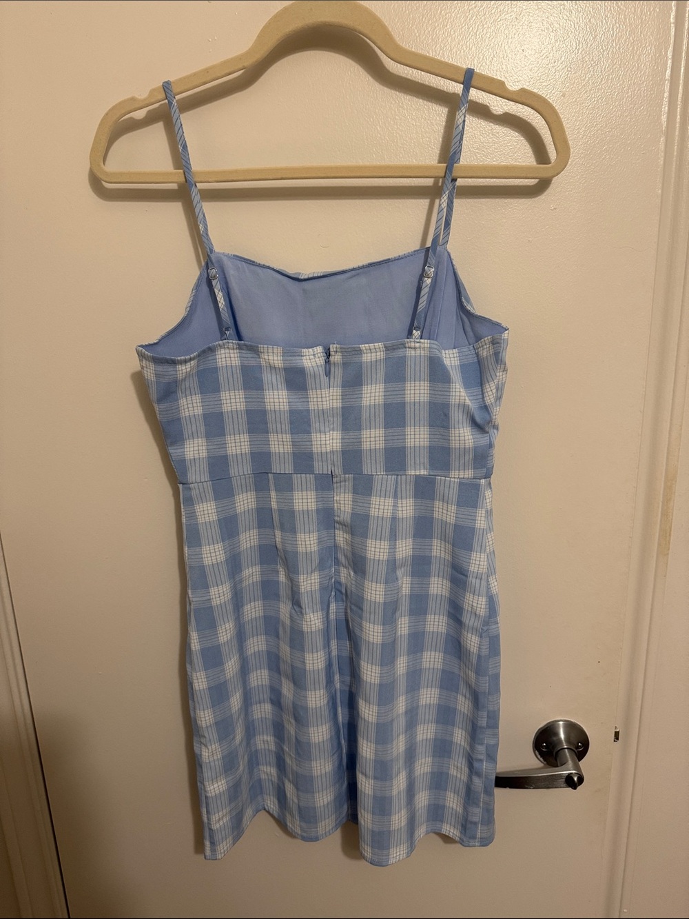 bp Light Blue and White Plaid Dress - Picture 3 of 6